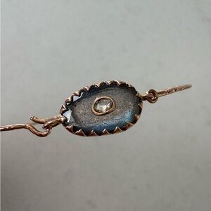 Pascale Monvoisin Orso Labradorite with Bezel Set Diamond 9 K Rose Gold Bracelet